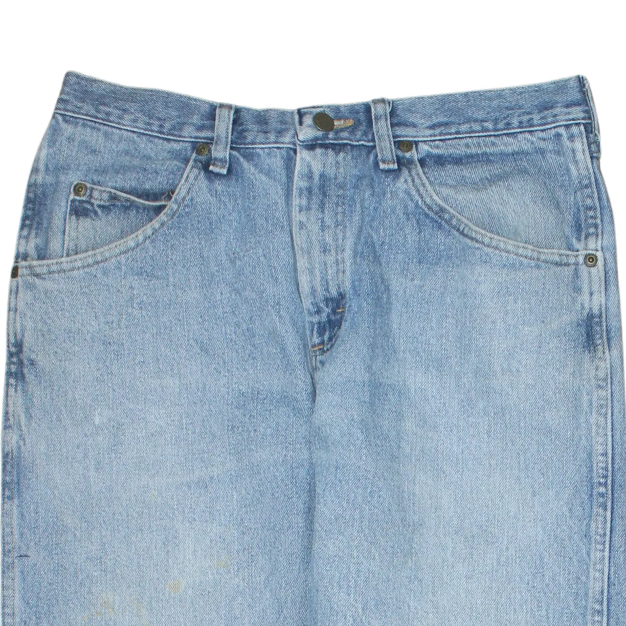 Wrangler Light Blue Jeans Men's 33 Straight Leg Five Pocket Denim Trousers sold by Vintage Club product image thumbnail 3