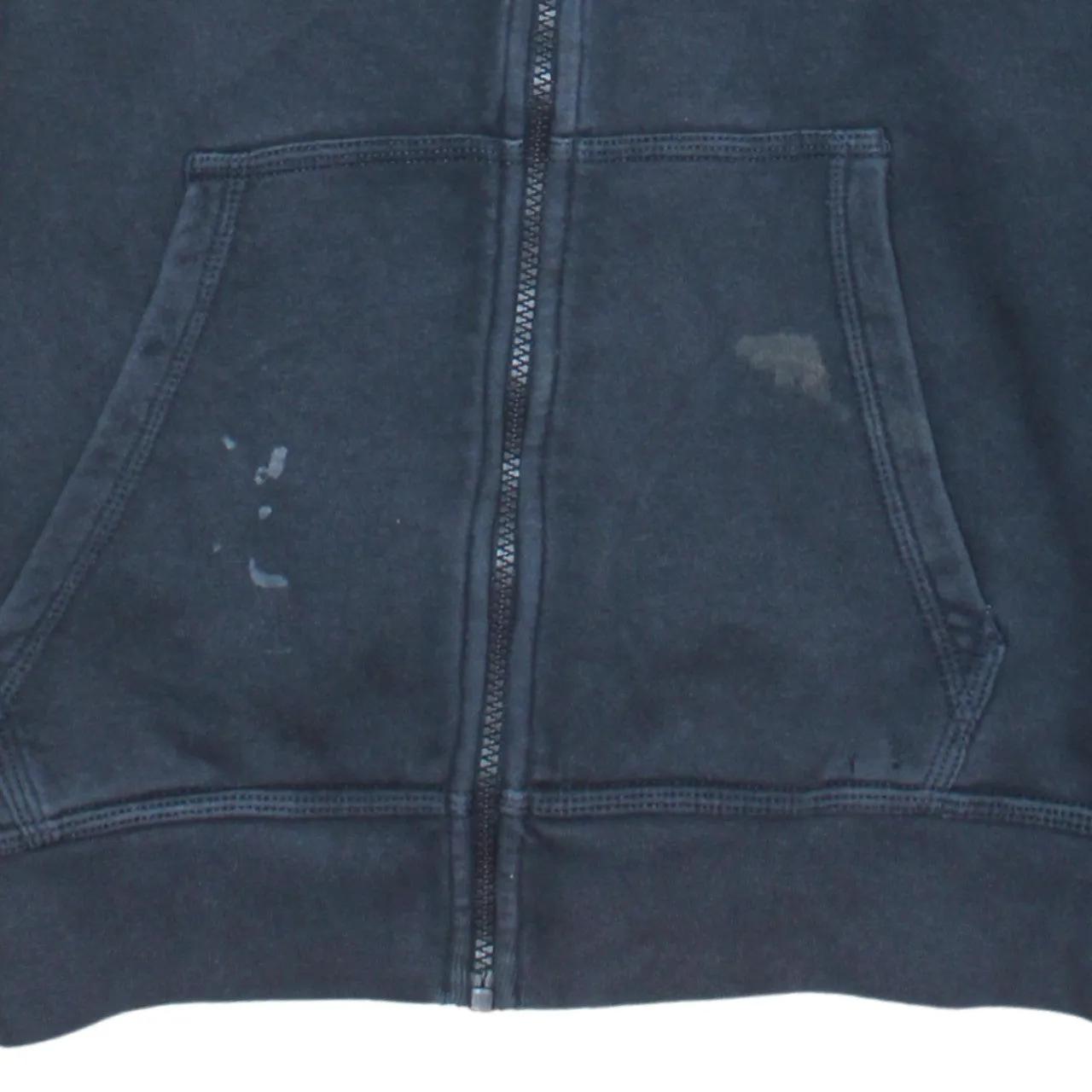 Nike Black Full Zip Hoodie Men's Small Embroidered Swoosh Drawstring Hood Pouch Pocket Sweatshirt sold by Vintage Club product image thumbnail 4