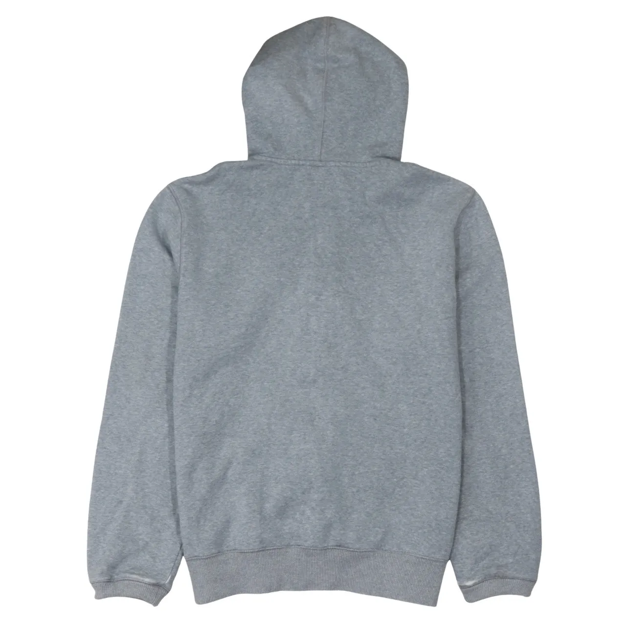 Nike Grey Full Zip Hoodie Men's Medium Printed Logo Split Pocket Fleece Sweatshirt sold by Vintage Club product image thumbnail 2