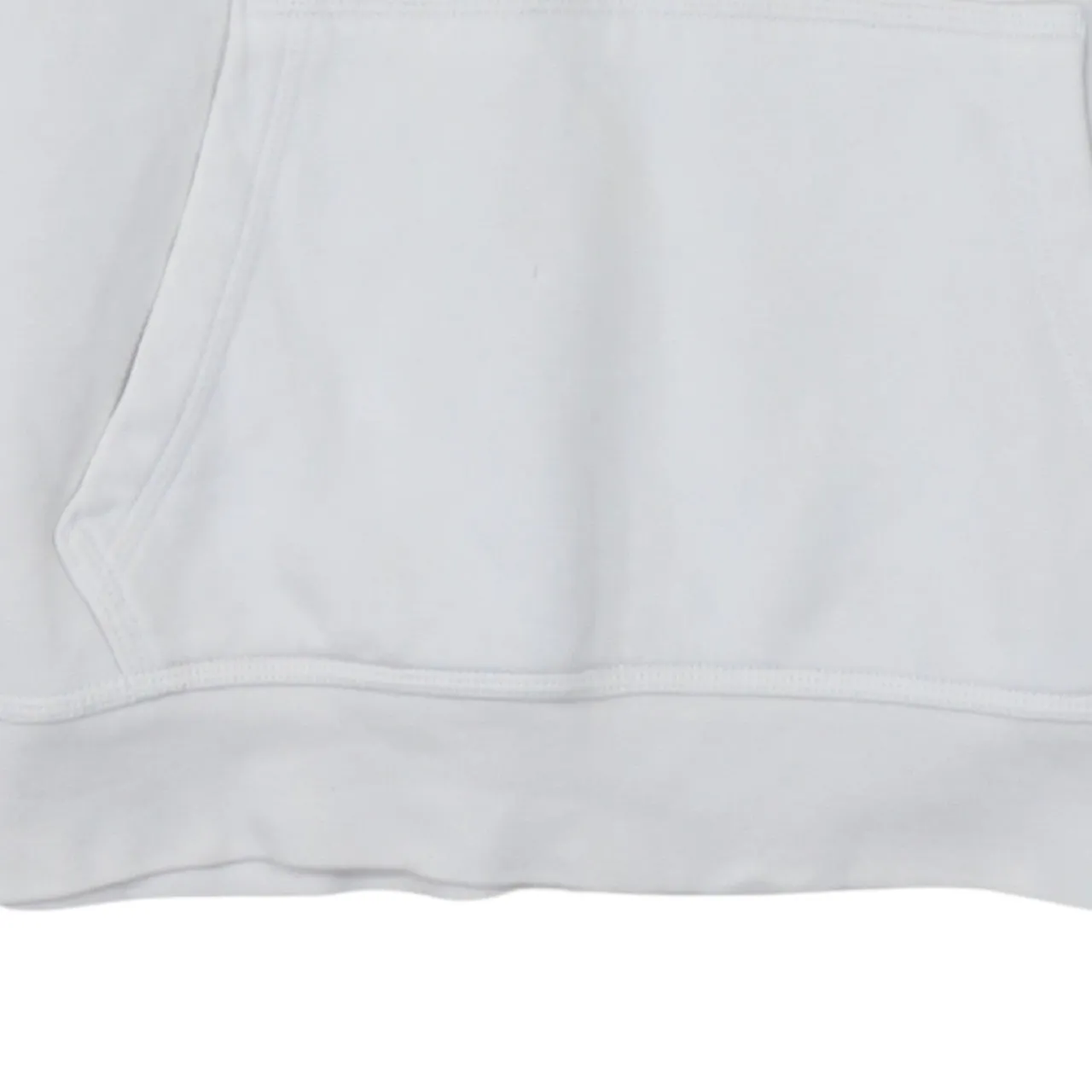 Nike White Hoodie Men's Small Embroidered Swoosh Front Pocket Pullover Sweatshirt sold by Vintage Club product image thumbnail 4