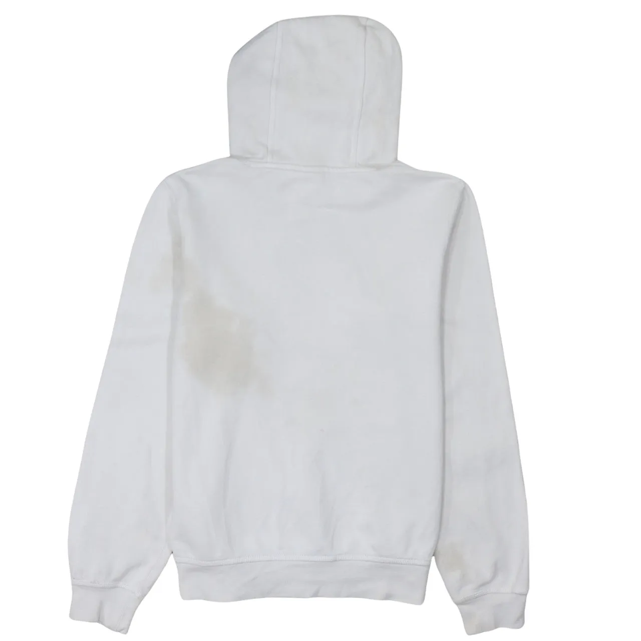 Nike White Hoodie Men's Small Embroidered Swoosh Front Pocket Pullover Sweatshirt sold by Vintage Club product image thumbnail 2