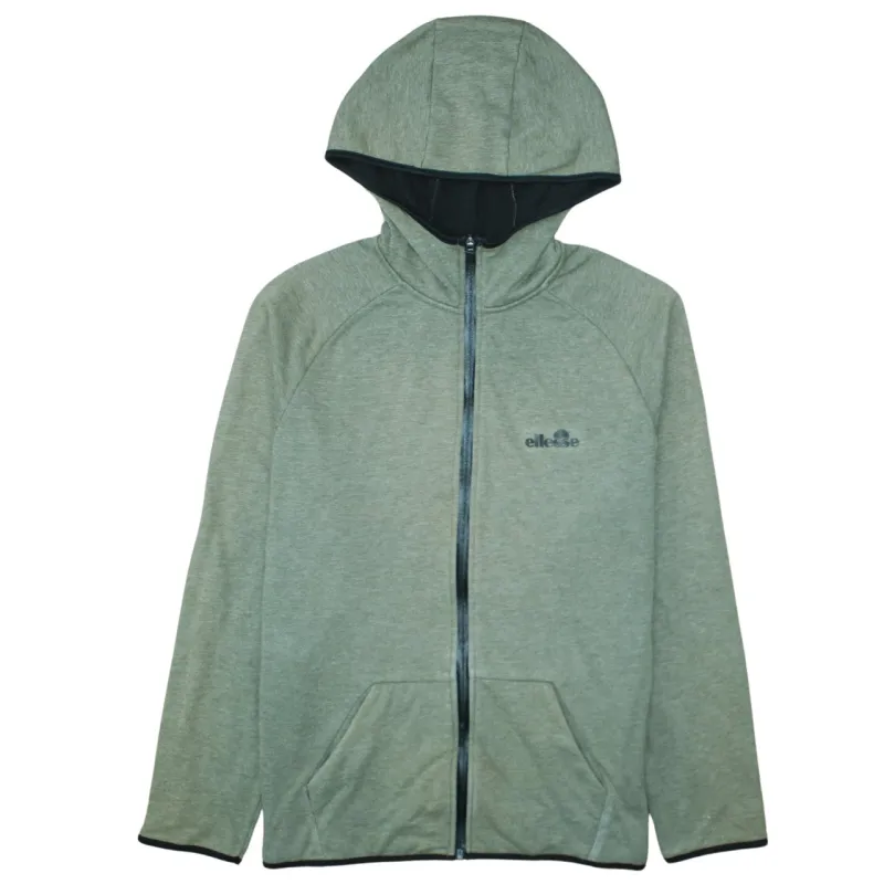 Ellesse Green Full Zip Hoodie Men's Large Embroidered Chest Logo Split Pockets Casual Top sold by Vintage Club