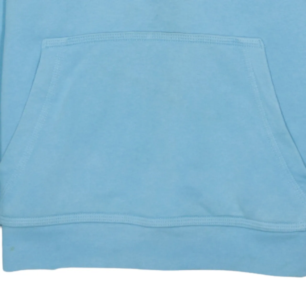 Nike Light Blue Hoodie Women’s Medium Printed Swoosh Logo Front Pouch Pullover Sweatshirt sold by Vintage Club product image thumbnail 4