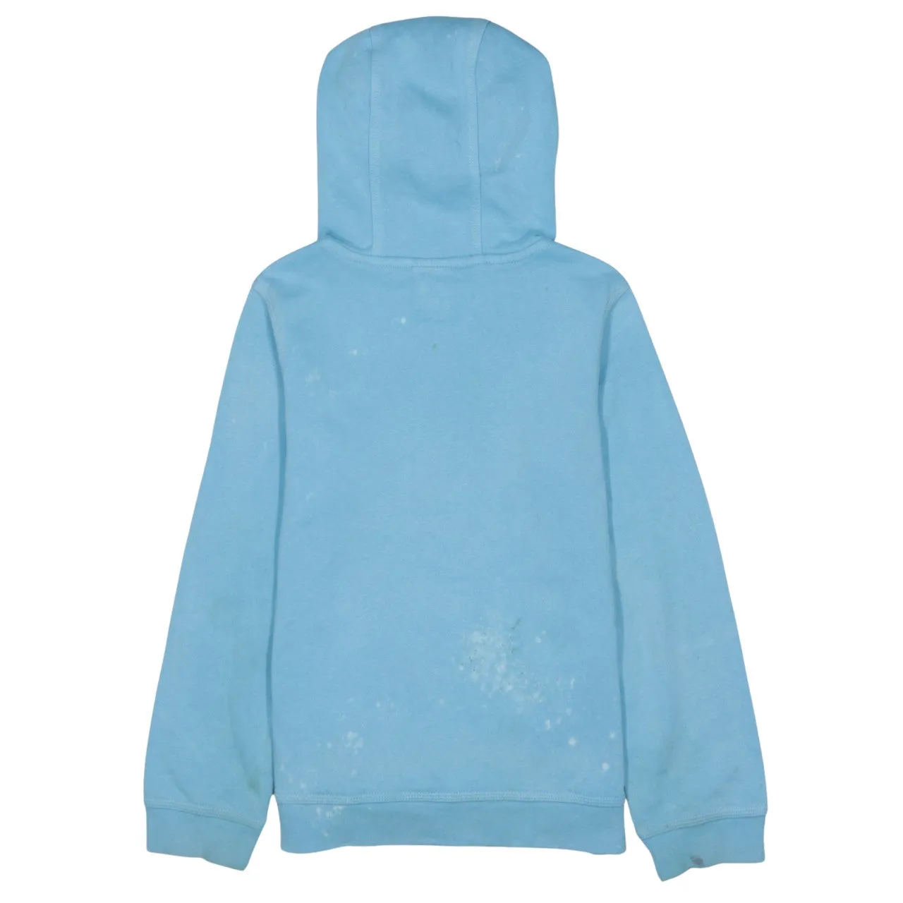 Nike Light Blue Hoodie Women’s Medium Printed Swoosh Logo Front Pouch Pullover Sweatshirt sold by Vintage Club product image thumbnail 2