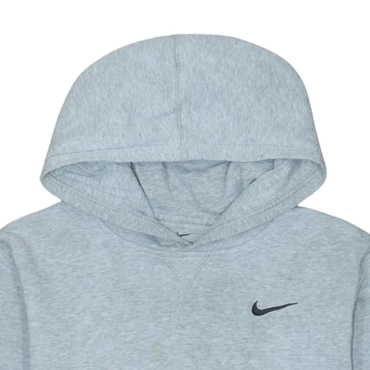 Nike Light Grey Hoodie Men's XLarge Embroidered Swoosh Front Pocket Pullover Sweatshirt sold by Vintage Club product image thumbnail 3