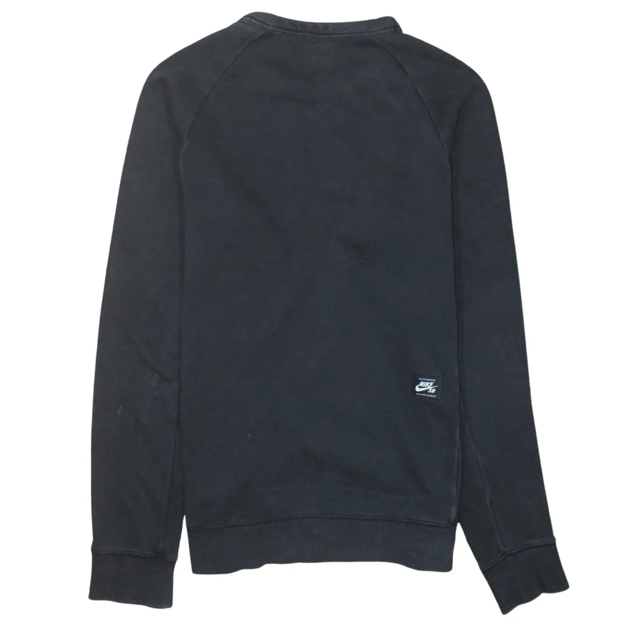 Nike Black SB Sweatshirt Men's Medium Embroidered Chest Logo Raglan Sleeve Pullover Jumper sold by Vintage Club product image thumbnail 2