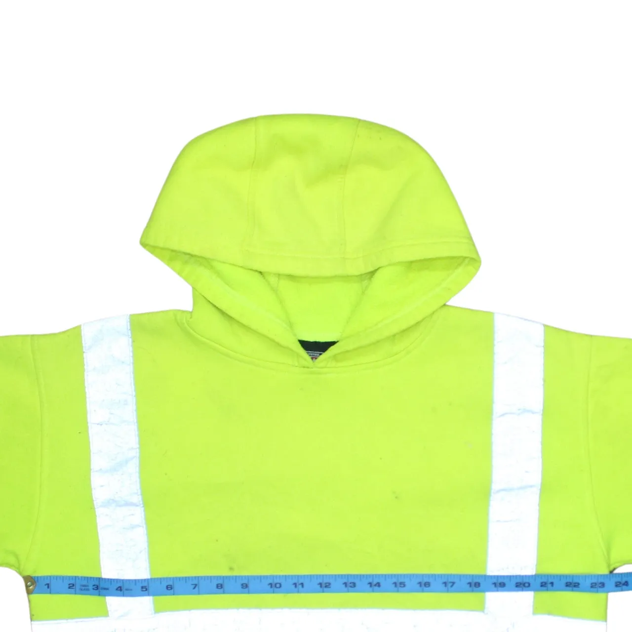Dickies Hi Vis Yellow Hoodie Men's Large Reflective Tape Workwear Pullover Sweatshirt sold by Vintage Club product image thumbnail 5