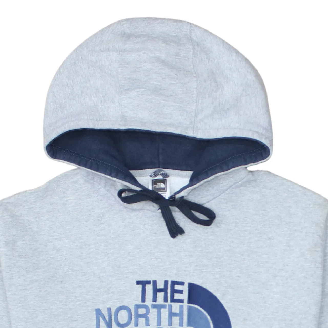 The North Face Light Grey Hoodie Men's XLarge Printed Logo Drawstring Pullover Sweatshirt sold by Vintage Club product image thumbnail 3