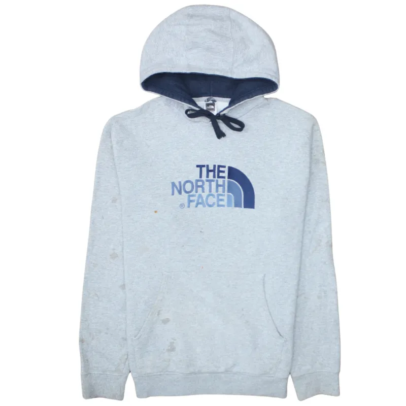 The North Face Light Grey Hoodie Men's XLarge Printed Logo Drawstring Pullover Sweatshirt sold by Vintage Club
