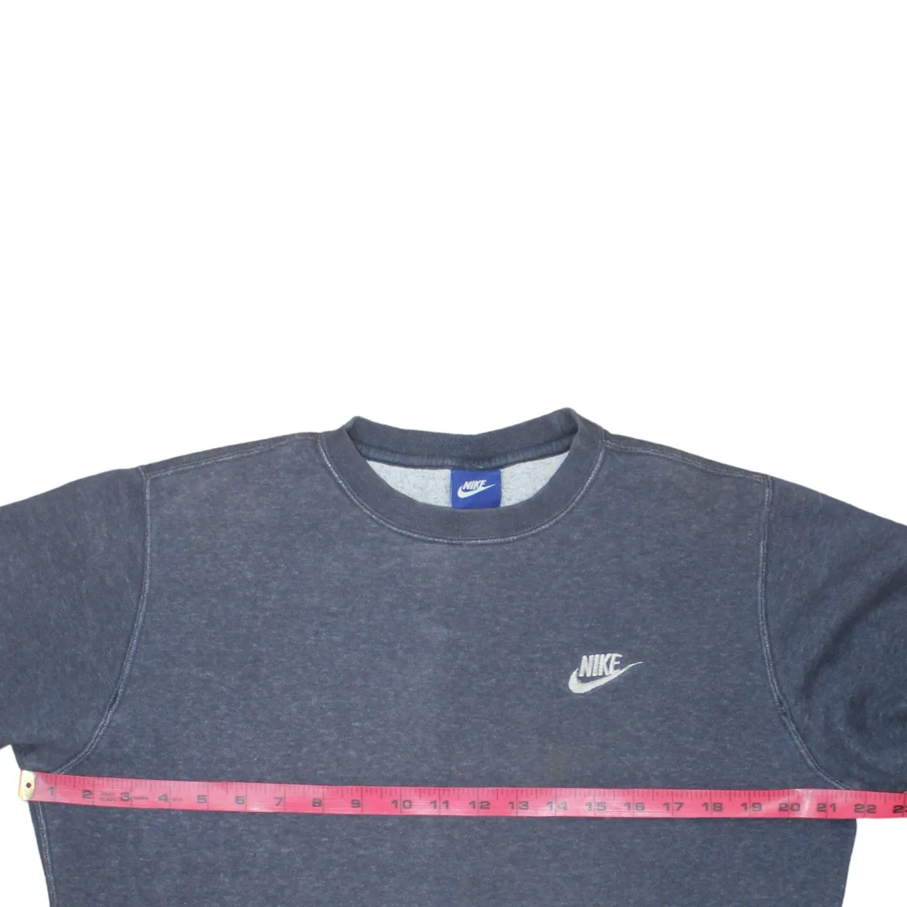 Nike Charcoal Grey Sweatshirt Men's Small Embroidered Swoosh Logo Crewneck Pullover Fleece Top sold by Vintage Club product image thumbnail 5