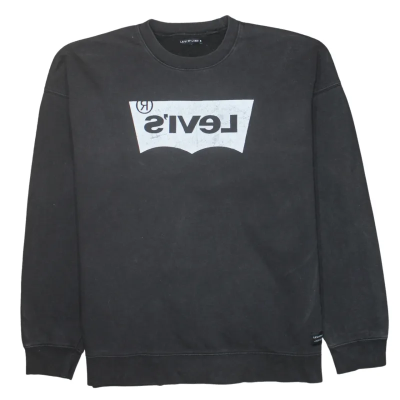 Levi's Faded Black Sweatshirt Men's XLarge Printed Reverse Logo Crewneck Pullover Top sold by Vintage Club