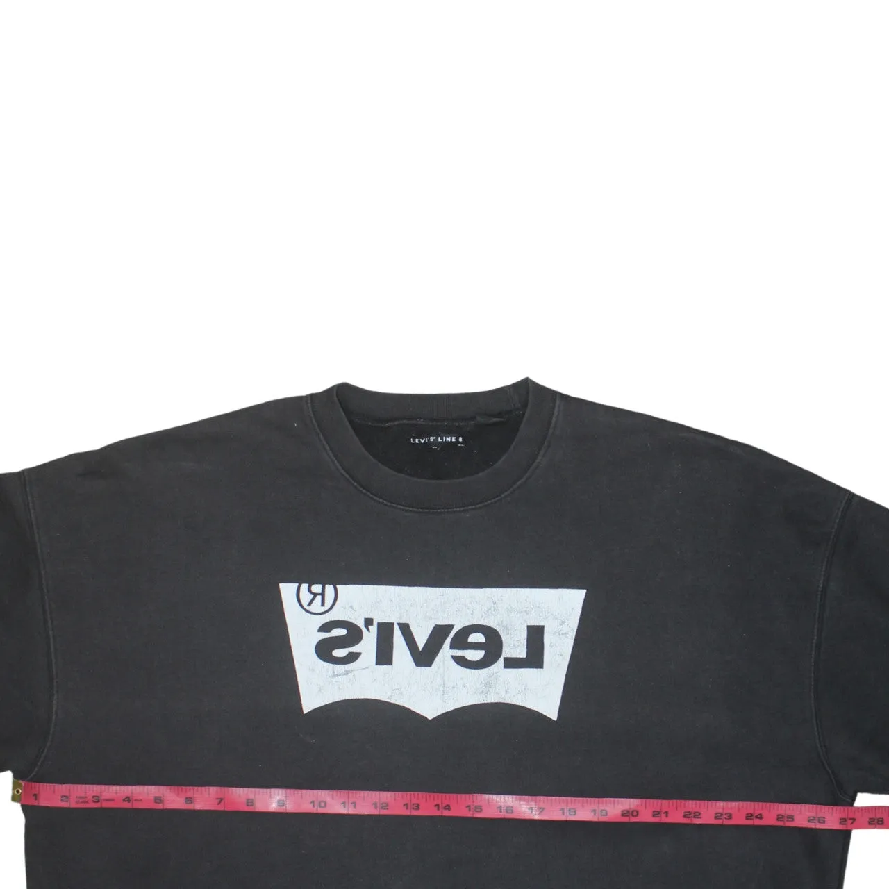 Levi's Faded Black Sweatshirt Men's XLarge Printed Reverse Logo Crewneck Pullover Top sold by Vintage Club product image thumbnail 5