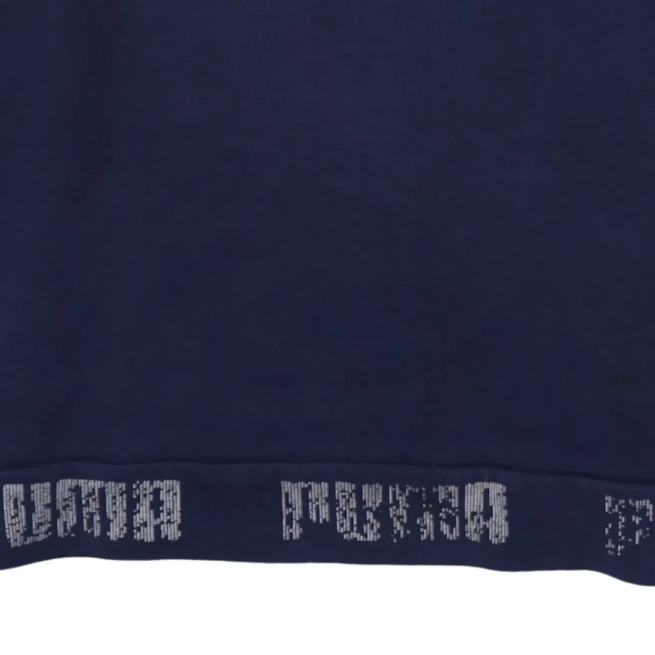 Puma Navy Blue Sweatshirt Men’s Medium Printed Logo Crewneck Ribbed Hem Pullover Top sold by Vintage Club product image thumbnail 4