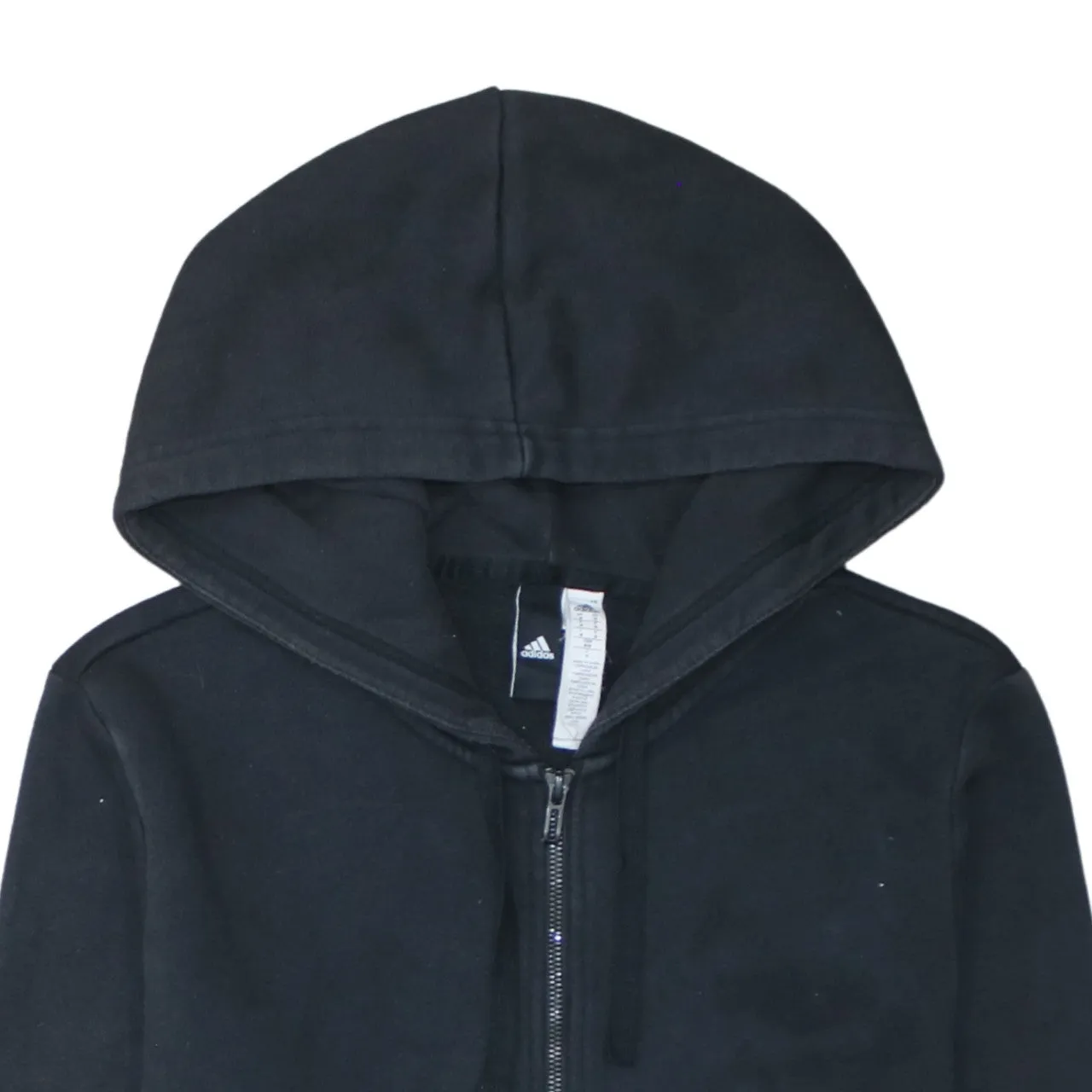 Adidas Black Full Zip Hoodie Men's Medium Sleeve Logo Drawstring Hood Pockets Sweatshirt sold by Vintage Club product image thumbnail 3
