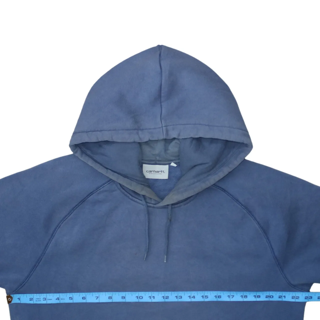 Carhartt Blue Hoodie Men's XLarge Embroidered C Sleeve Logo Front Pocket Pullover Sweatshirt sold by Vintage Club product image thumbnail 5