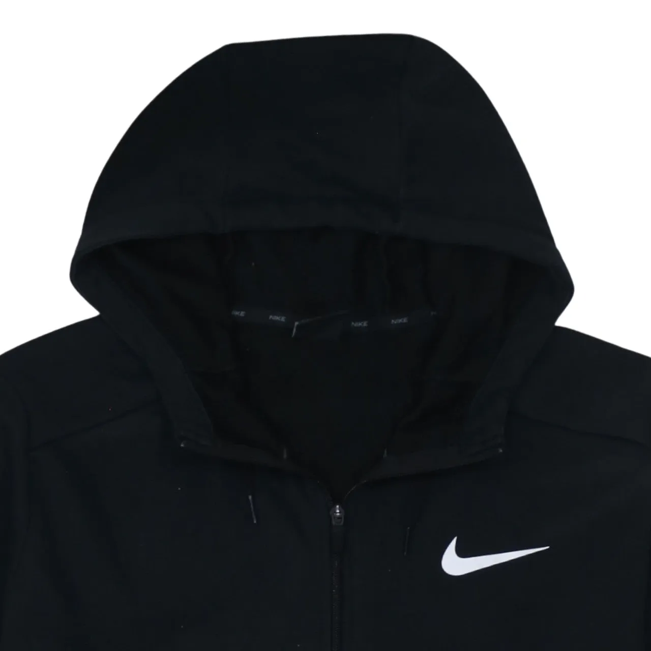 Nike Black Full Zip Hoodie Men’s XLarge Embroidered Swoosh Split Pocket Fleece Sweatshirt sold by Vintage Club product image thumbnail 3