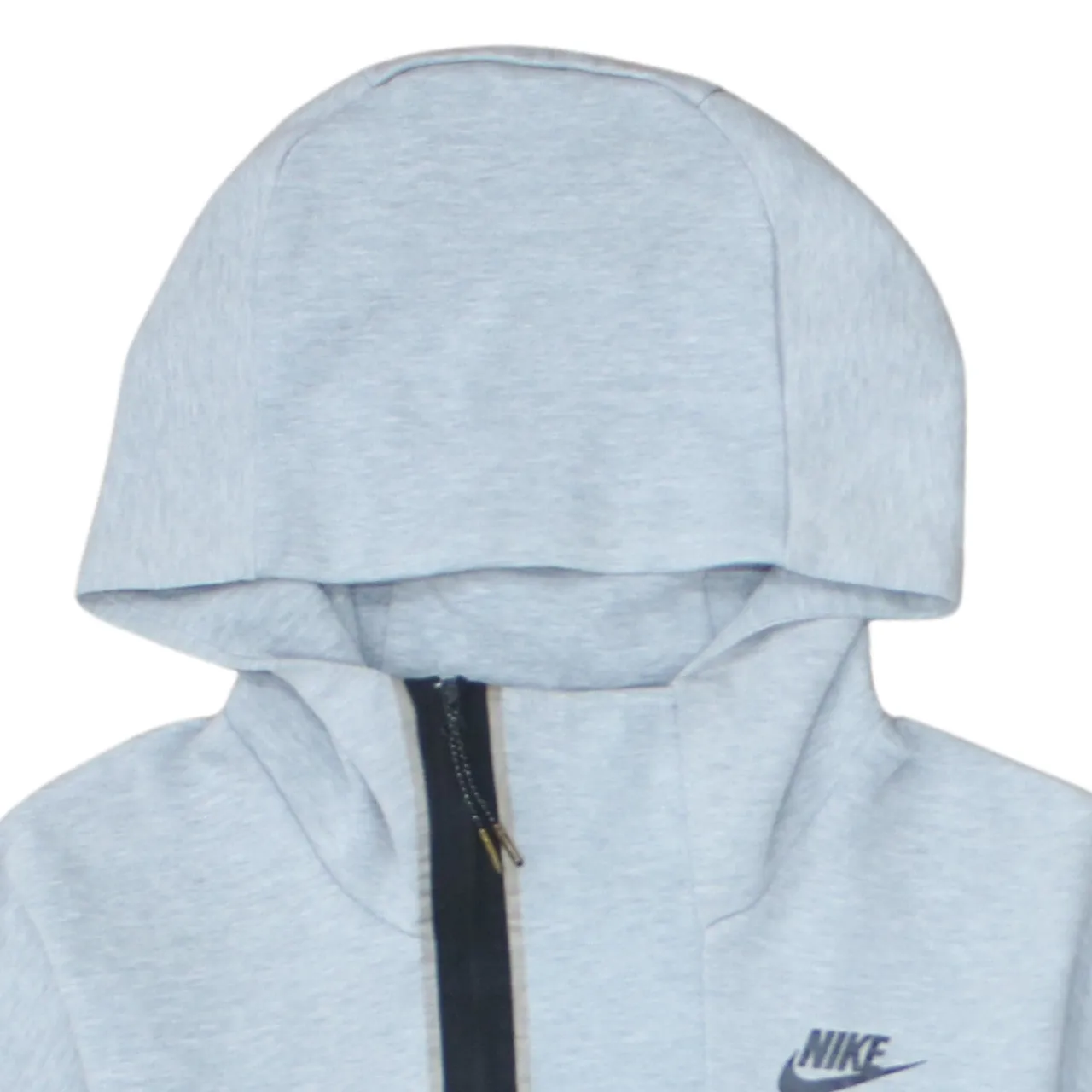 Nike Light Grey Hoodie Men’s XSmall Half Zip Embroidered Logo Contrast Trim Pullover Sweatshirt sold by Vintage Club product image thumbnail 3