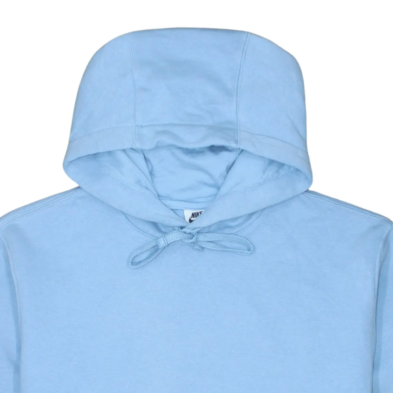Nike Light Blue Hoodie Men's Medium Printed Swoosh Logos Sleeve Graphic Pullover Sweatshirt sold by Vintage Club product image thumbnail 3