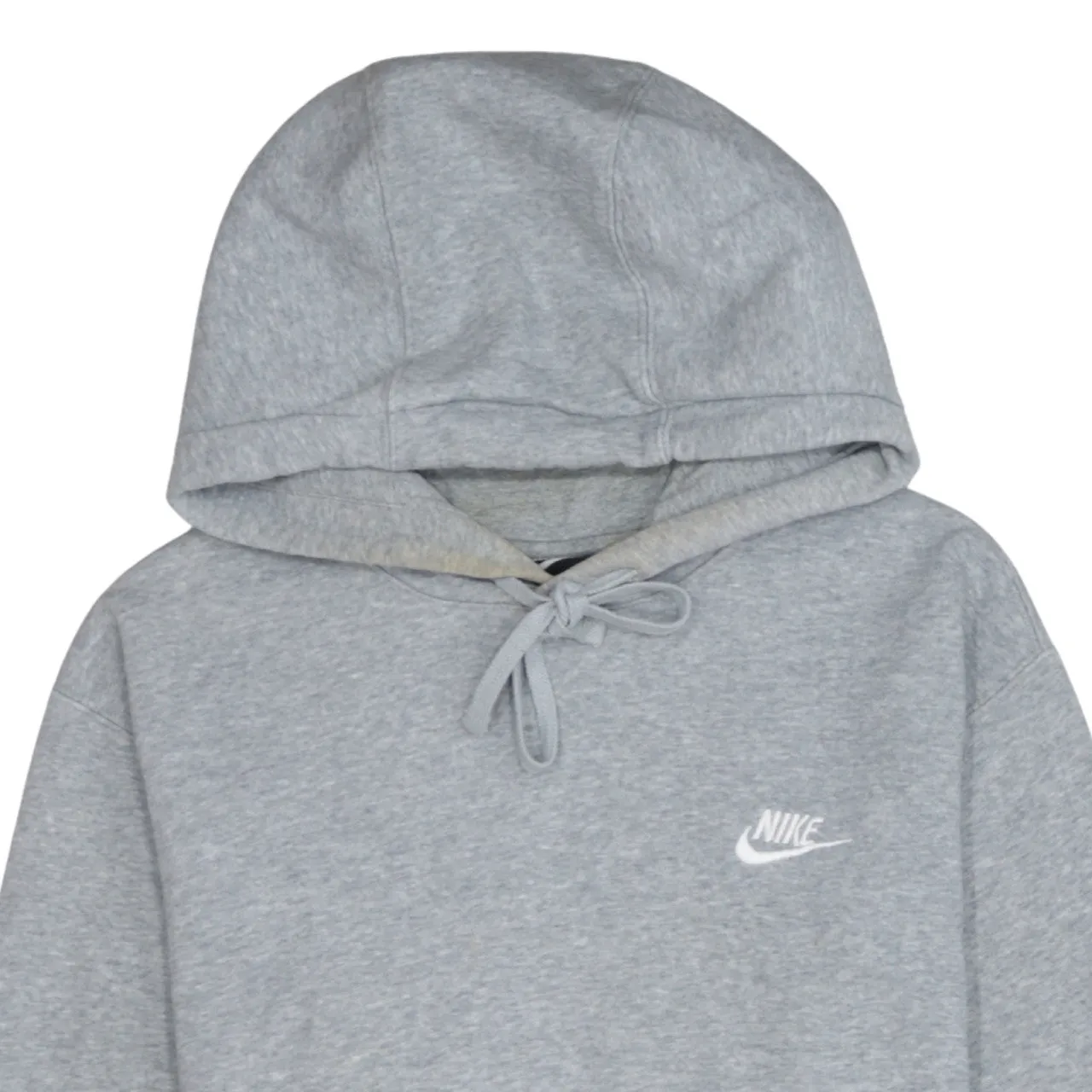 Nike Grey Hoodie Men's Small Embroidered Swoosh Logo Front Pocket Pullover Sweatshirt sold by Vintage Club product image thumbnail 3