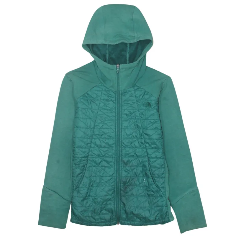 The North Face Green Hooded Jacket Women’s Small Quilted Front Zip Pockets Outdoor Coat sold by Vintage Club