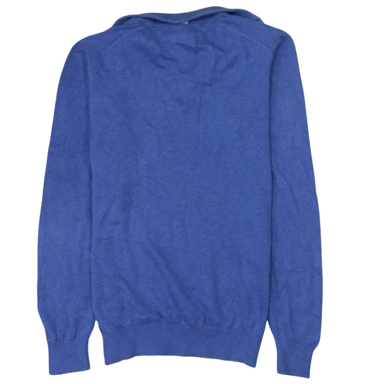 Tommy Hilfiger Blue Quarter Zip Jumper Women’s Large Embroidered Flag Logo Knit Sweater sold by Vintage Club product image thumbnail 2