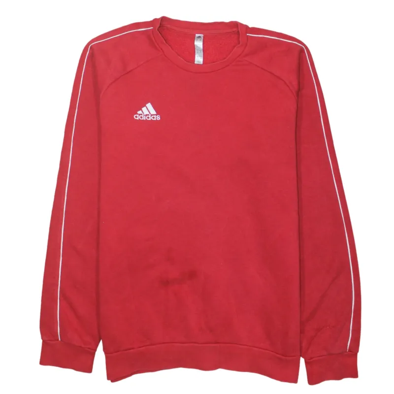 Adidas Burgundy Red Sweatshirt Women's Medium Embroidered Logo Piping Crewneck Pullover Top sold by Vintage Club