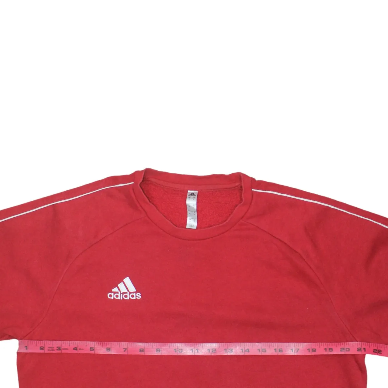 Adidas Burgundy Red Sweatshirt Women's Medium Embroidered Logo Piping Crewneck Pullover Top sold by Vintage Club product image thumbnail 5