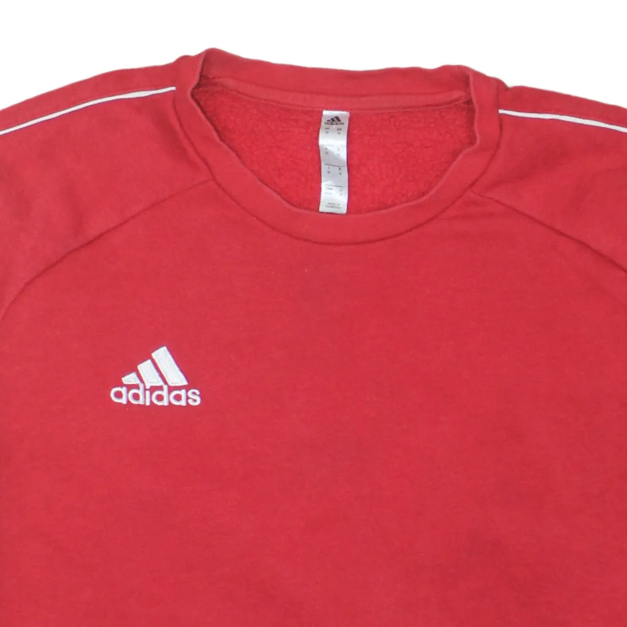 Adidas Burgundy Red Sweatshirt Women's Medium Embroidered Logo Piping Crewneck Pullover Top sold by Vintage Club product image thumbnail 3