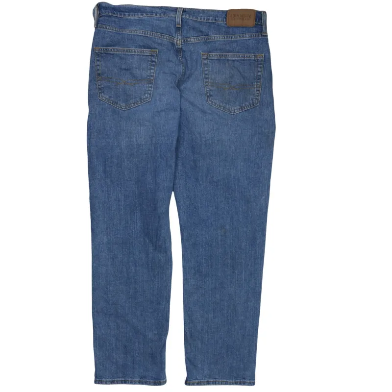 Signature Blue Jeans Men's 34 Straight Leg Five Pocket Mid Wash Denim Trousers made by Signature