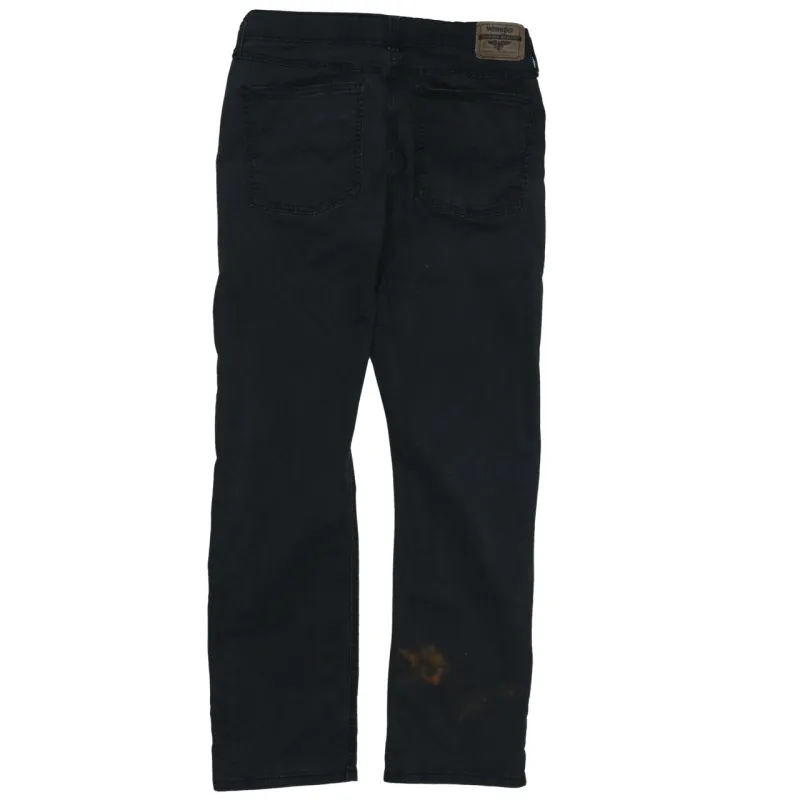 Wrangler Black Jeans Men's W32 L30 Five Pocket Straight Leg Faded Workwear Trousers sold by Vintage Club