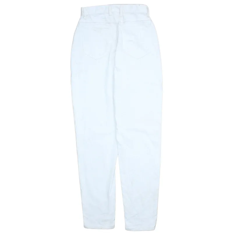 Lee White Trousers Men's W28 High Waist Five Pocket Denim Pants made by Lee