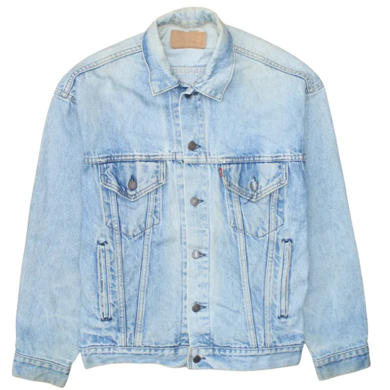 Levi Strauss &Co Light Blue Denim Jacket Men’s Small Button Front Pockets Tab Detail Outerwear sold by Vintage Club