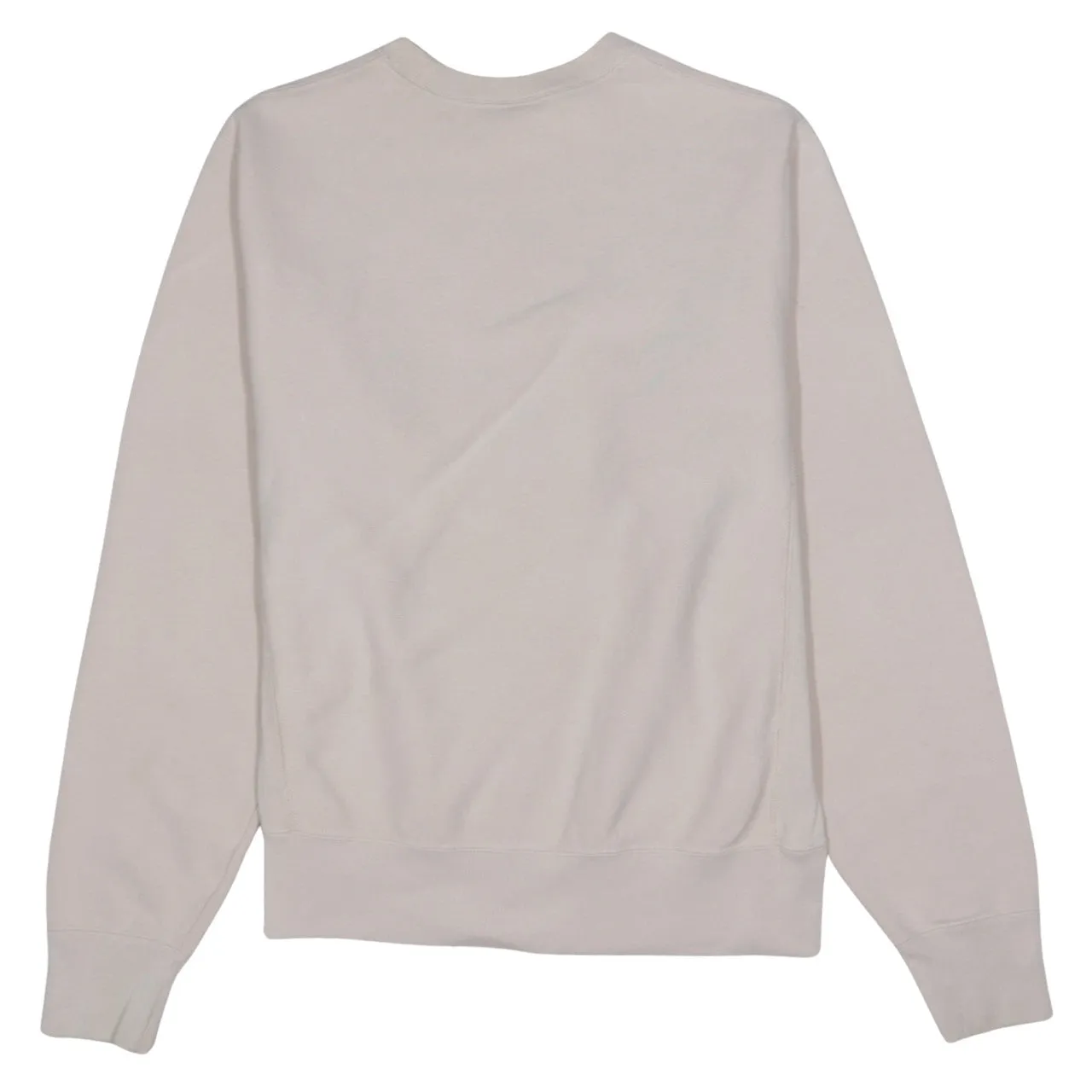 Champion Beige Sweatshirt Men's Small Embroidered Chest Logo Ribbed Crewneck Pullover sold by Vintage Club product image thumbnail 2