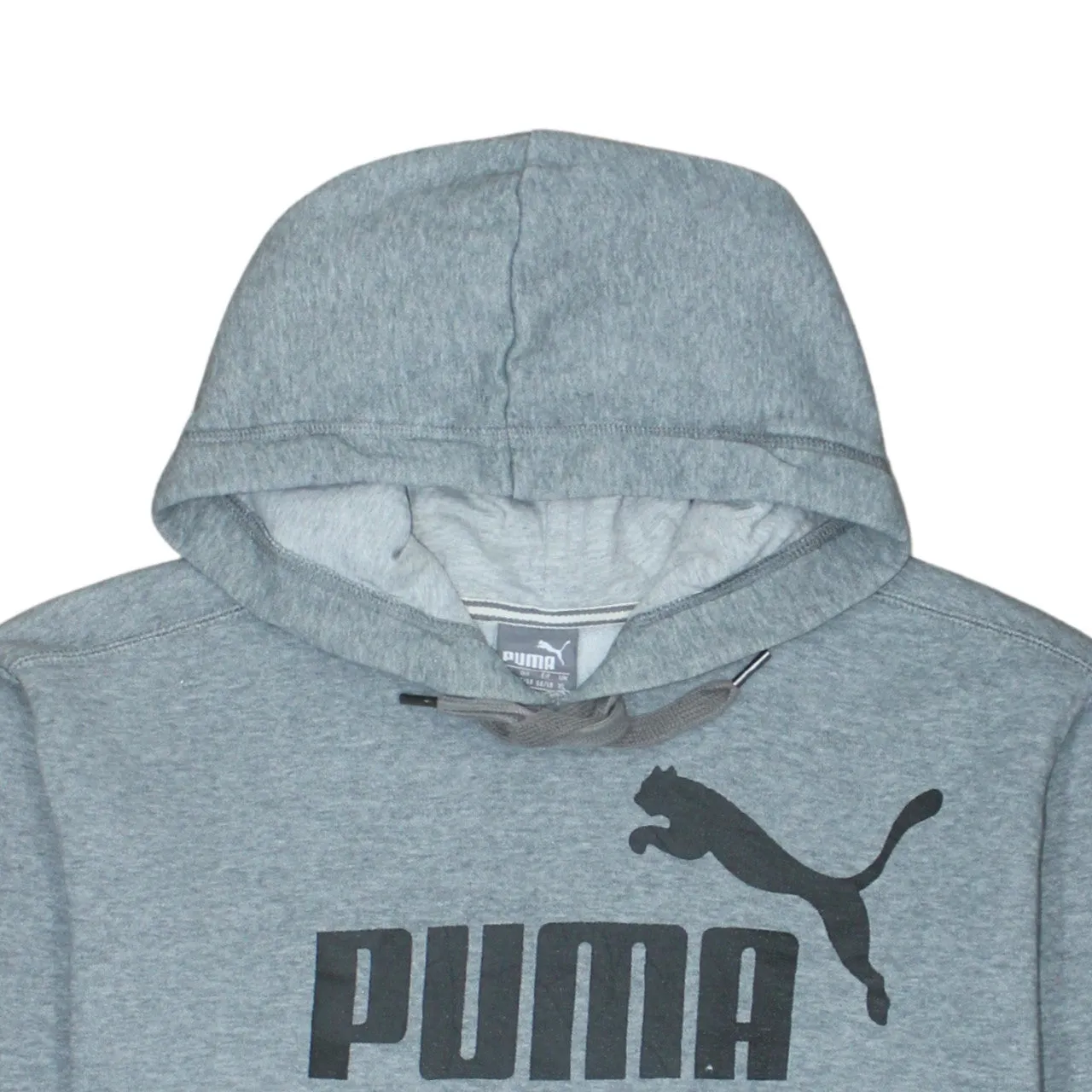 Puma Grey Hoodie Men's XLarge Printed Logo Front Pouch Pocket Fleece Pullover Sweatshirt sold by Vintage Club product image thumbnail 3