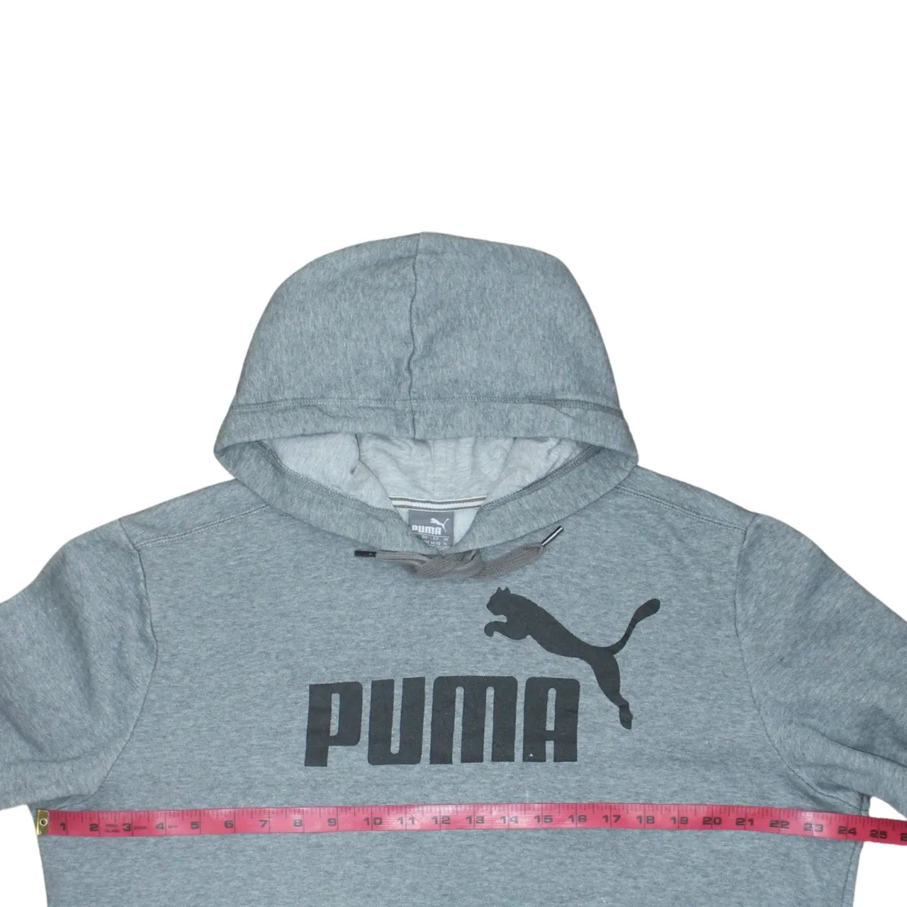 Puma Grey Hoodie Men's XLarge Printed Logo Front Pouch Pocket Fleece Pullover Sweatshirt sold by Vintage Club product image thumbnail 5