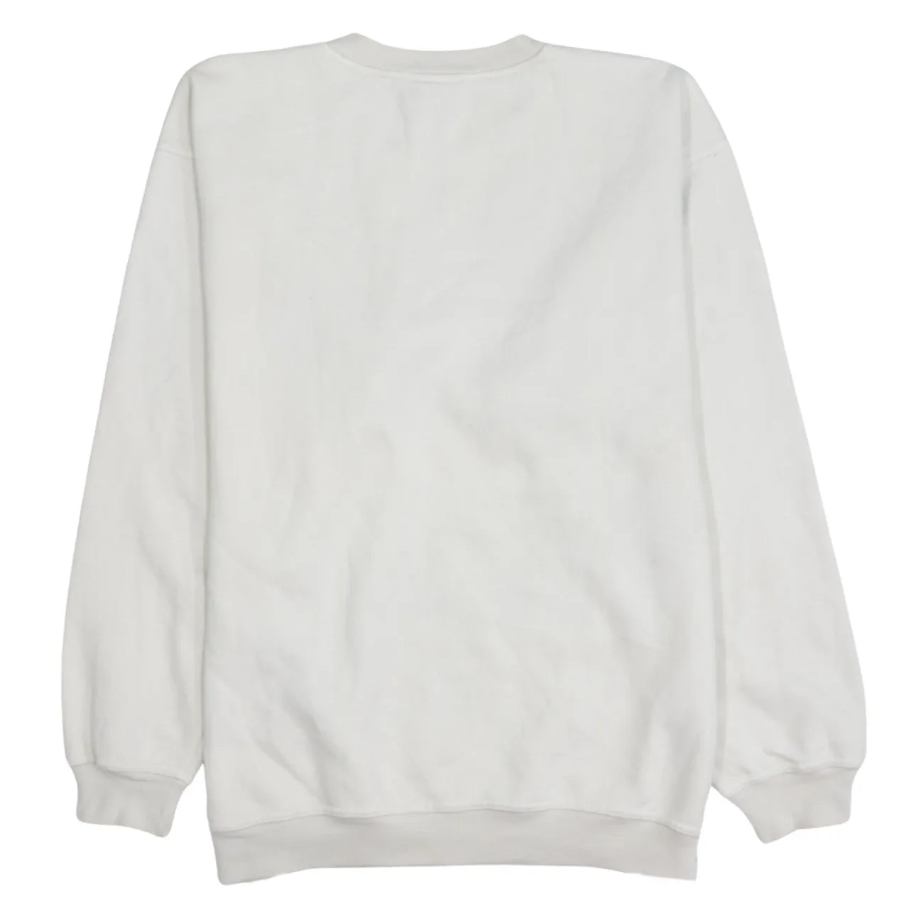 Adidas Cream White Sweatshirt Men's Large Embroidered Chest Logo Crewneck Pullover Jumper sold by Vintage Club product image thumbnail 2