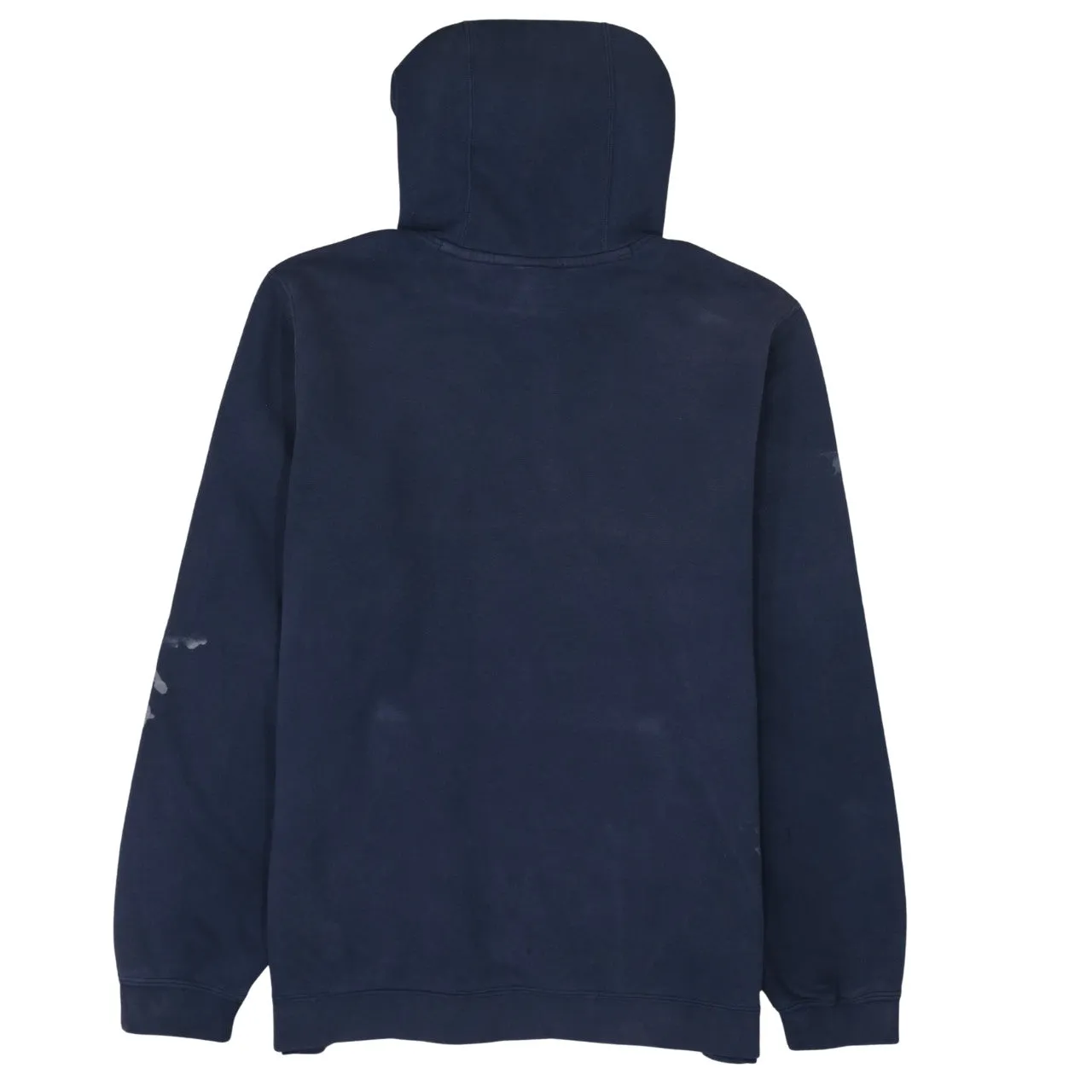 Nike Navy Blue Hoodie Women's Large Printed Logo Front Pocket Pullover Sweatshirt sold by Vintage Club product image thumbnail 2