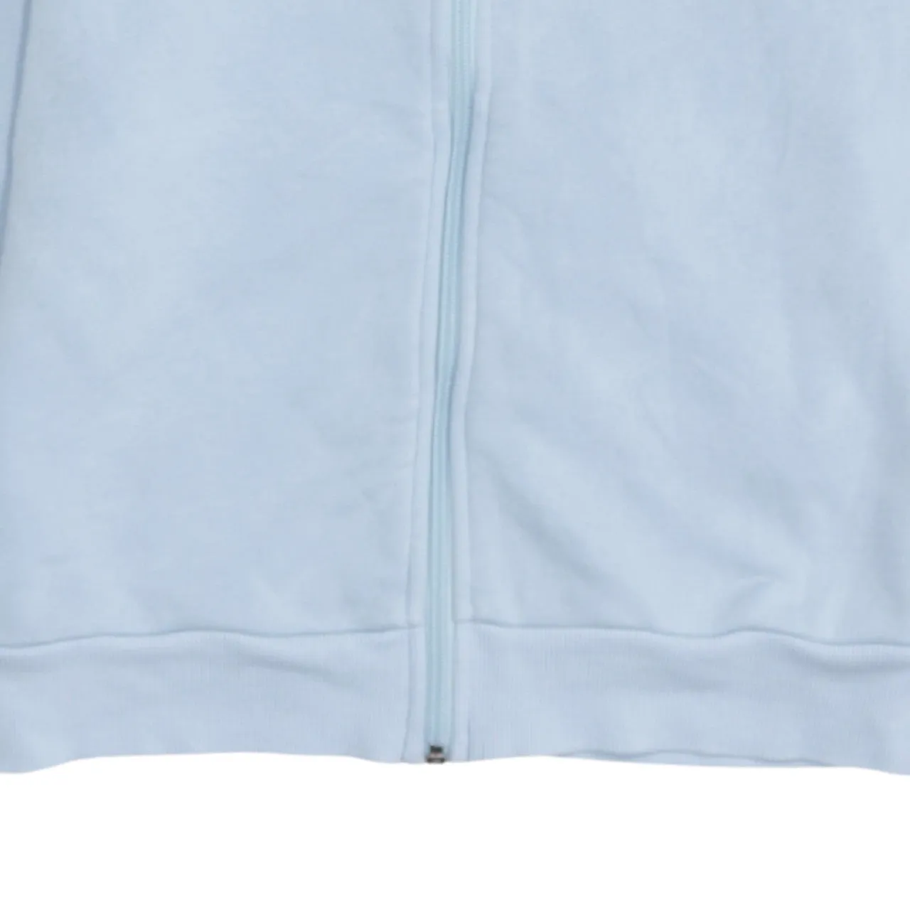 Puma Light Blue Track Jacket Women's Small Printed Logo White Stripe Zip Sweatshirt sold by Vintage Club product image thumbnail 4