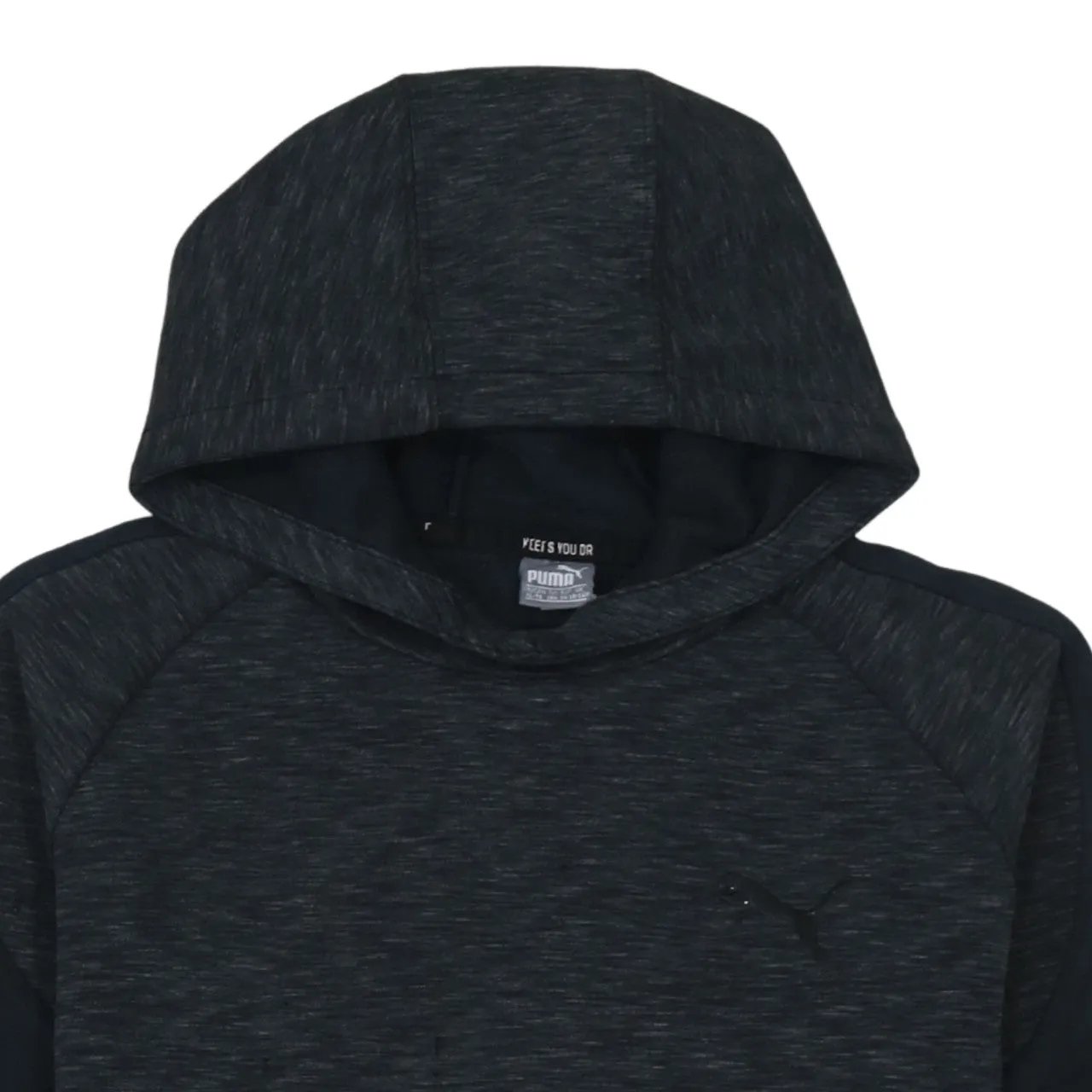 Puma Dark Charcoal Hoodie Women’s XLarge Subtle Logo Panelled Sleeves Pullover Top sold by Vintage Club product image thumbnail 3