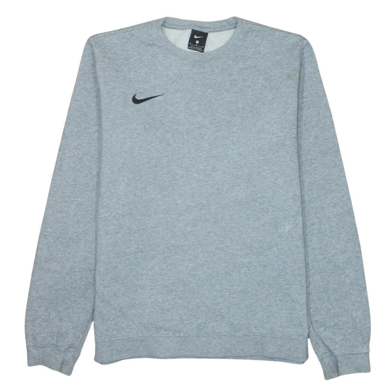 Nike Grey Sweatshirt Men's Medium Embroidered Swoosh Logo Crewneck Pullover Fleece Top sold by Vintage Club