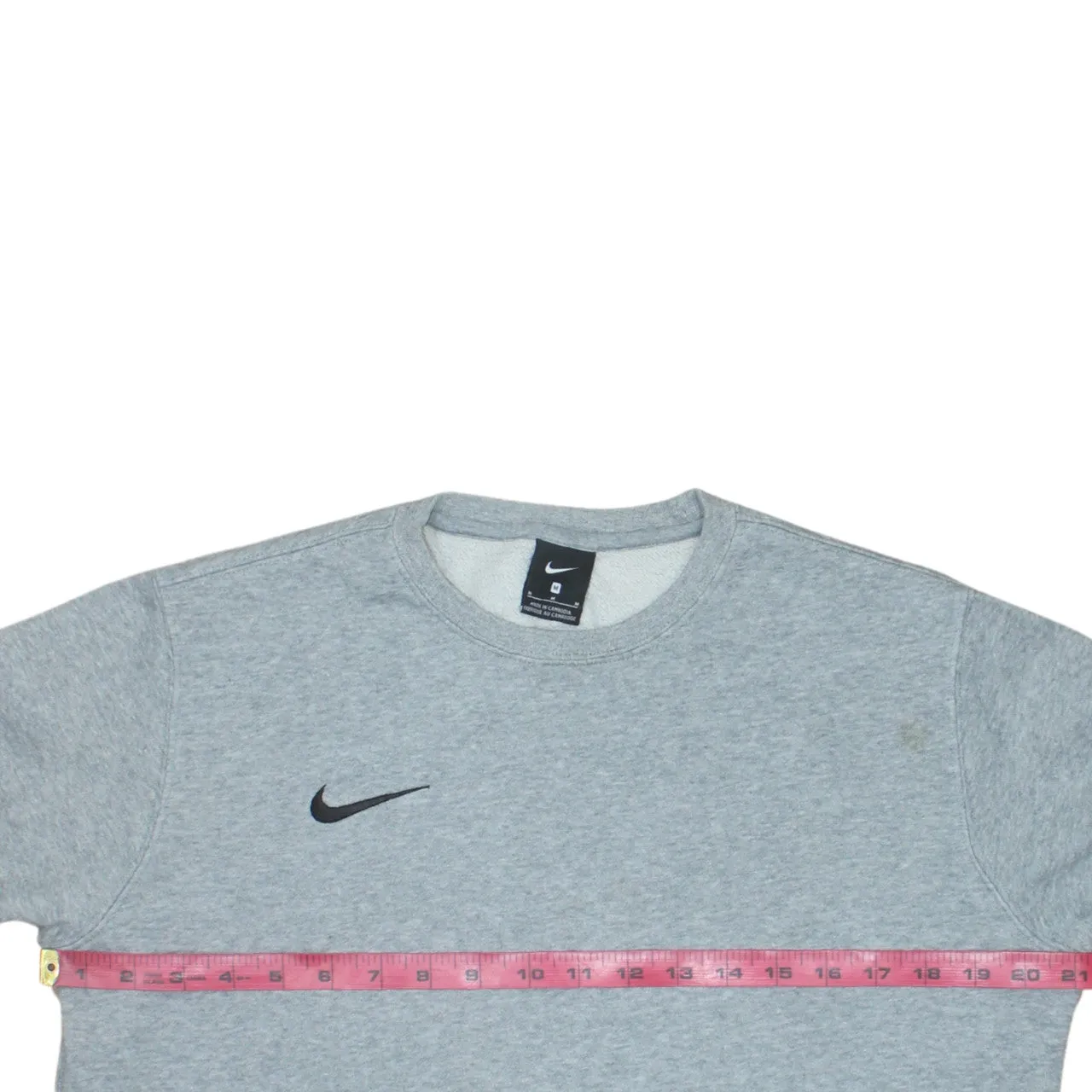 Nike Grey Sweatshirt Men's Medium Embroidered Swoosh Logo Crewneck Pullover Fleece Top sold by Vintage Club product image thumbnail 5