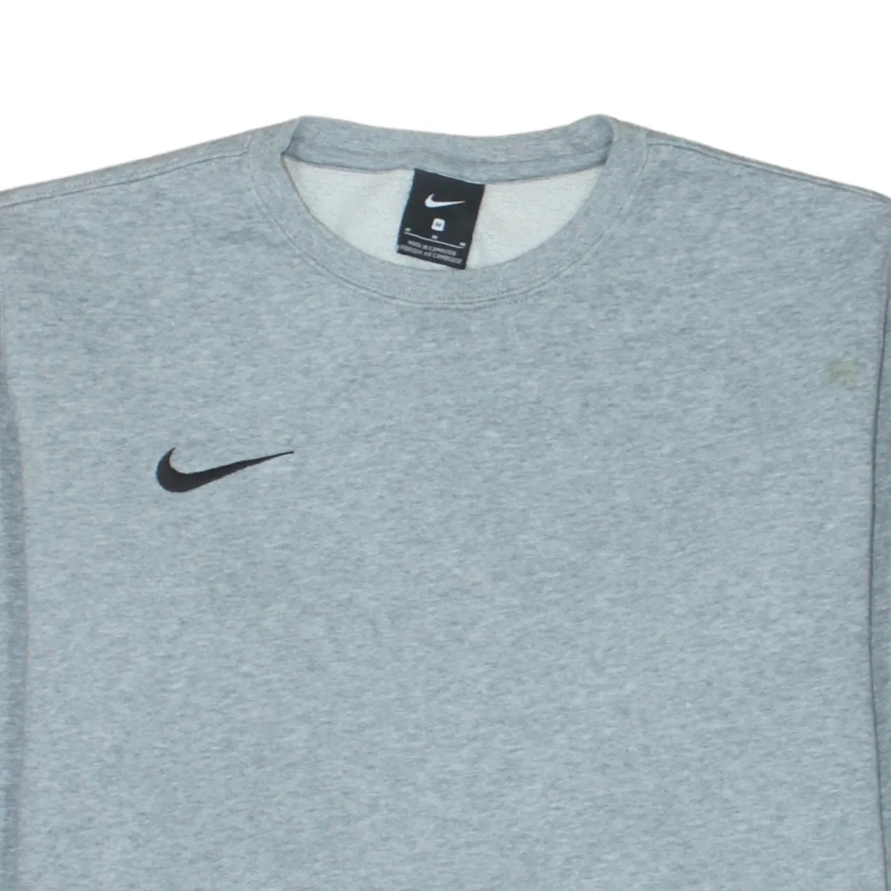 Nike Grey Sweatshirt Men's Medium Embroidered Swoosh Logo Crewneck Pullover Fleece Top sold by Vintage Club product image thumbnail 3