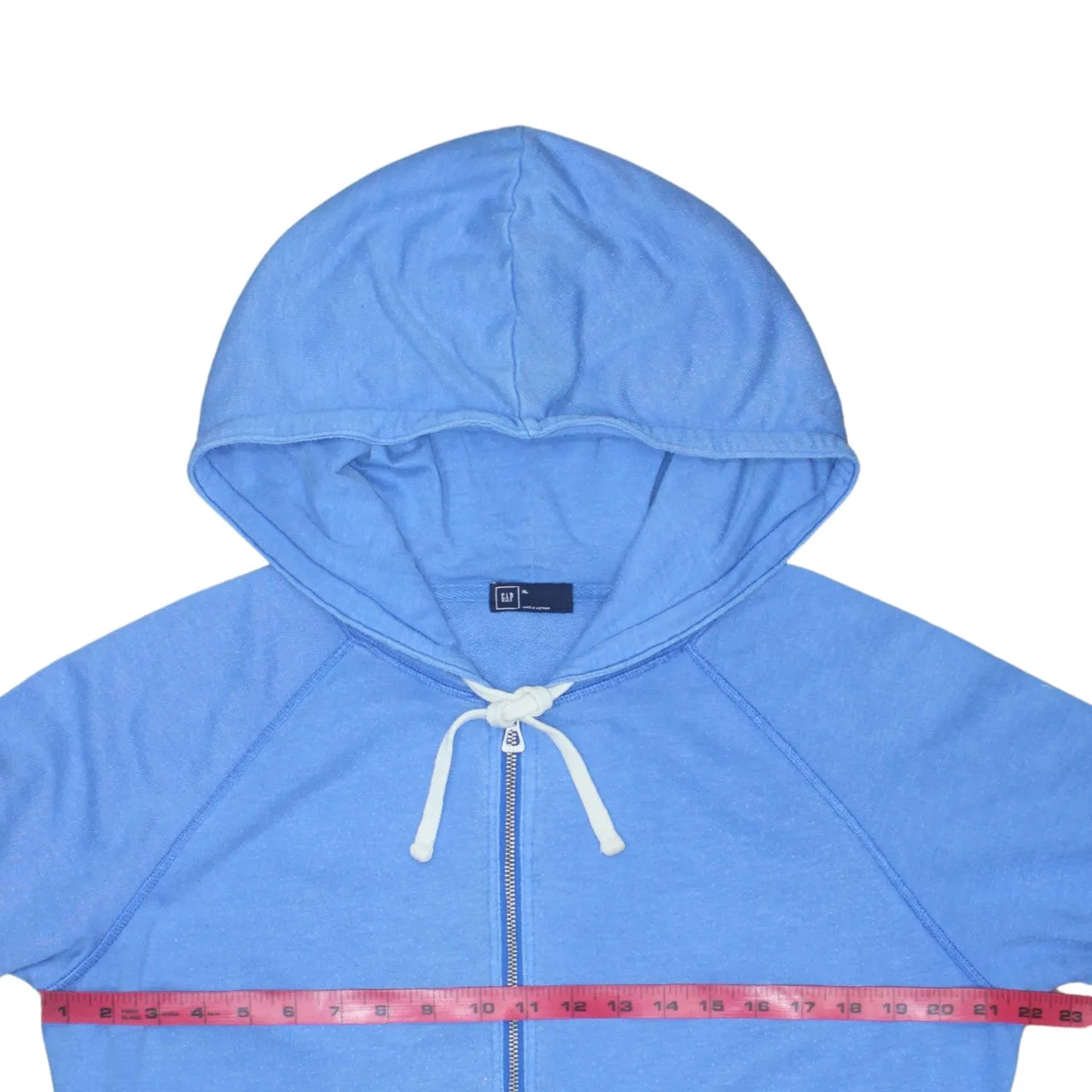Gap Light Blue Hoodie Women’s XLarge Full Zip Drawstring Hood Front Pockets Casual Sweatshirt sold by Vintage Club product image thumbnail 5