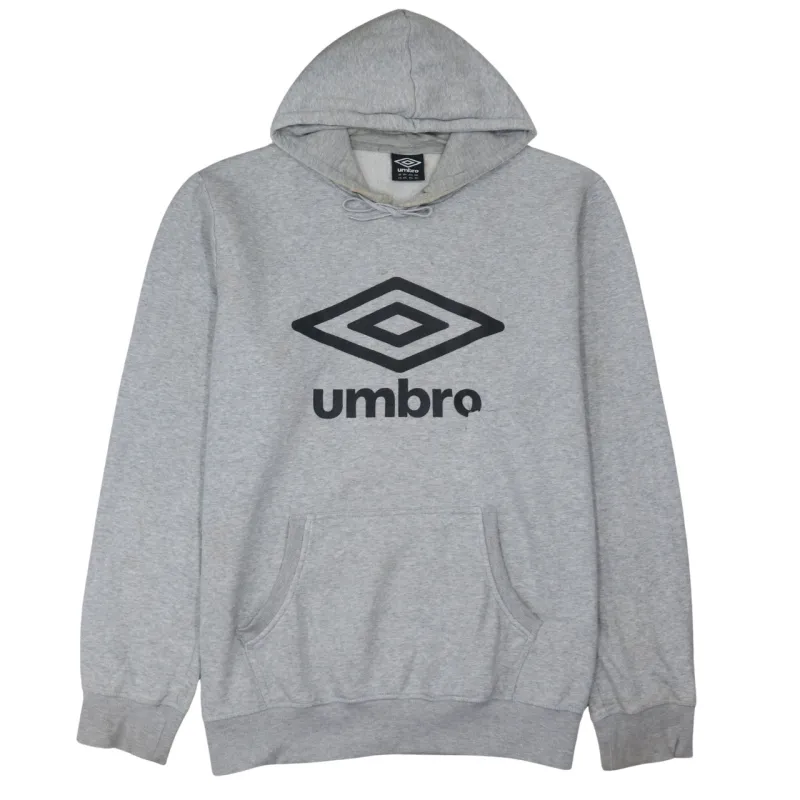 Umbro Grey Hoodie Women’s XXLarge Printed Logo Front Pocket Pullover Sweatshirt sold by Vintage Club