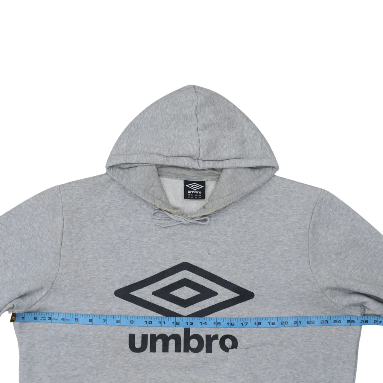 Umbro Grey Hoodie Women’s XXLarge Printed Logo Front Pocket Pullover Sweatshirt sold by Vintage Club product image thumbnail 5