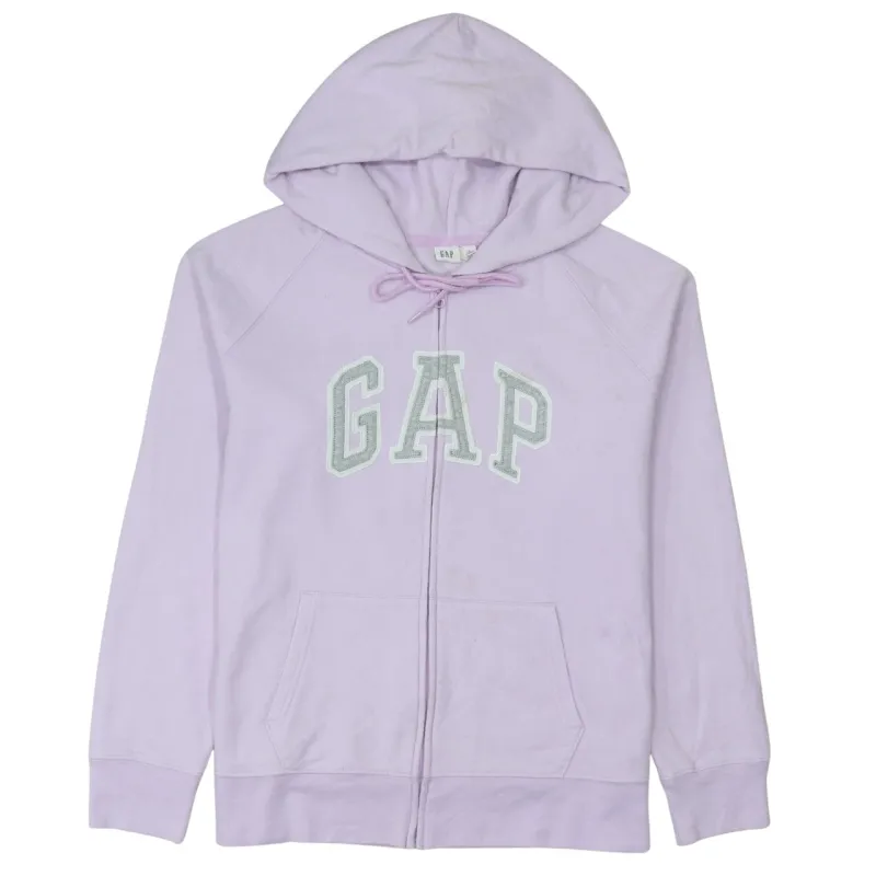 Gap Lilac Full Zip Hoodie Women’s XLarge Embroidered Logo Drawstring Hood Front Pockets Sweatshirt made by GAP
