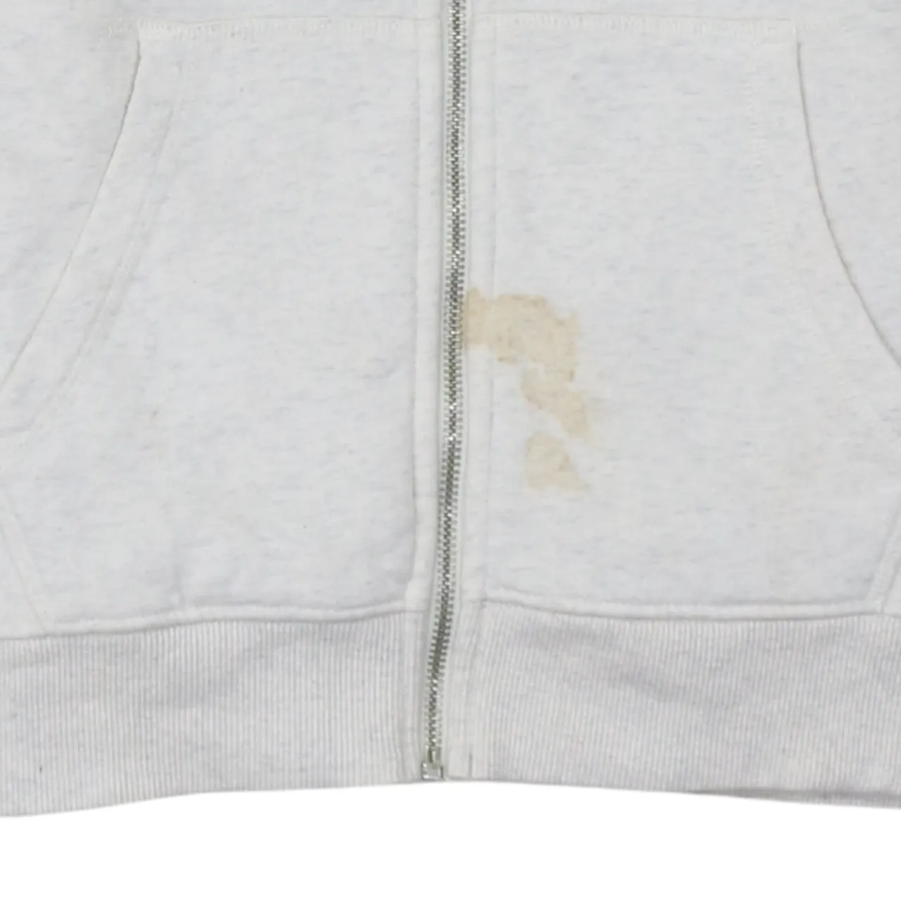 Ellesse Light Grey Hoodie Women’s Large Full Zip Embroidered Chest Logos Pocket Sweatshirt sold by Vintage Club product image thumbnail 4