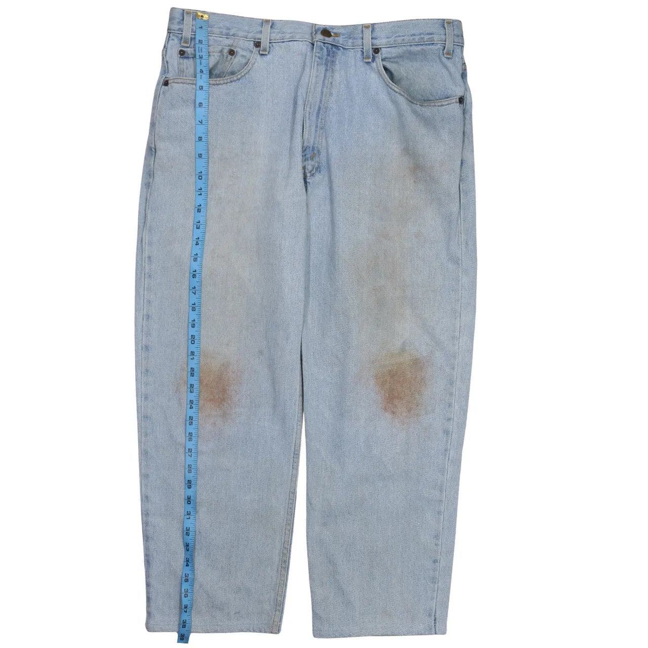 Levi Strauss &Co Light Blue Jeans Men's 36 Relaxed Fit Distressed Stained Denim Trousers sold by Vintage Club product image thumbnail 5