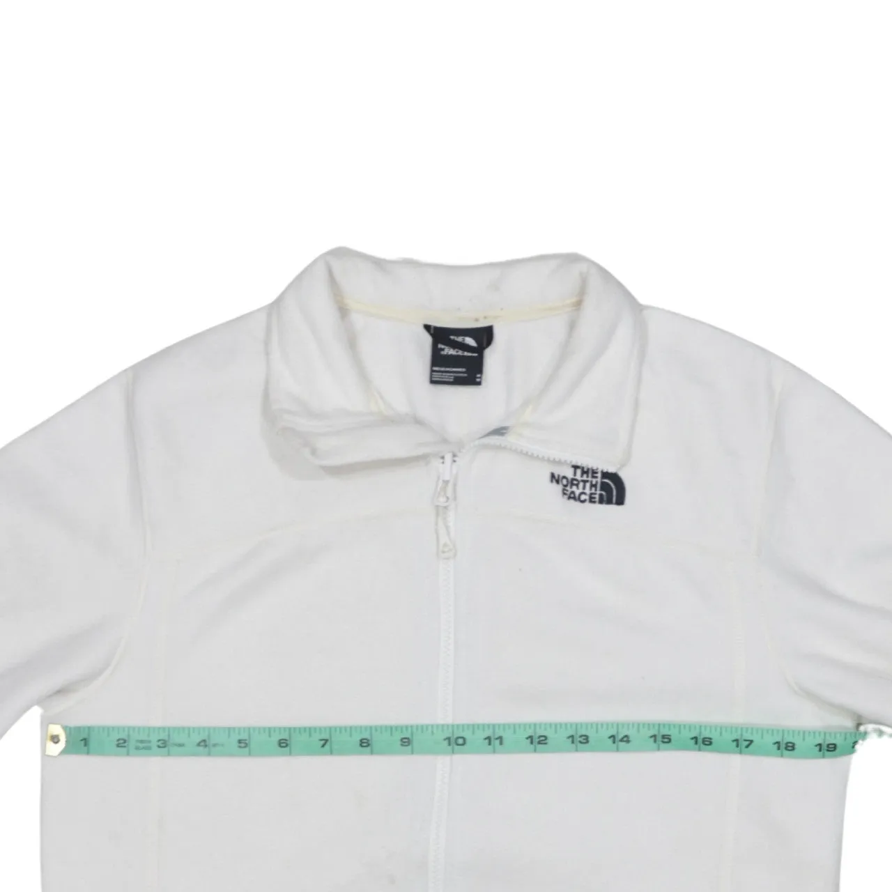 The North Face White Fleece Jacket Men's Medium Full Zip Embroidered Logo Pockets sold by Vintage Club product image thumbnail 5