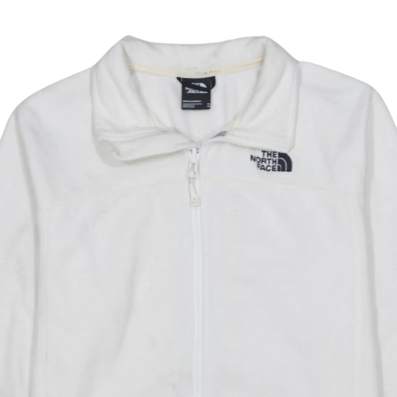The North Face White Fleece Jacket Men's Medium Full Zip Embroidered Logo Pockets sold by Vintage Club product image thumbnail 3